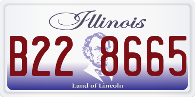 IL license plate B228665