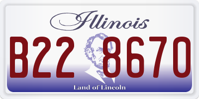 IL license plate B228670