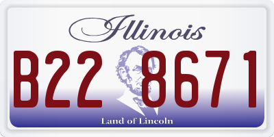 IL license plate B228671