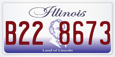 IL license plate B228673