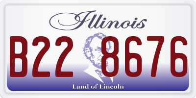 IL license plate B228676
