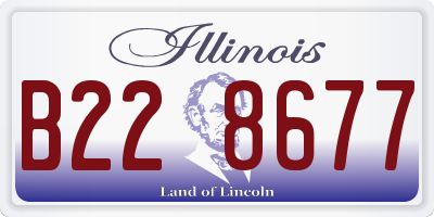 IL license plate B228677