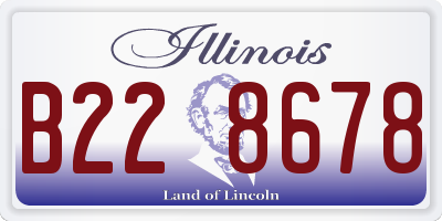 IL license plate B228678