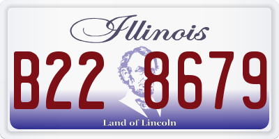 IL license plate B228679