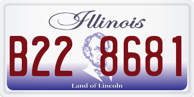 IL license plate B228681