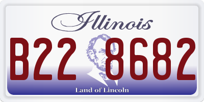 IL license plate B228682