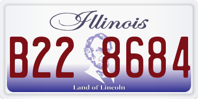 IL license plate B228684