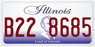 IL license plate B228685