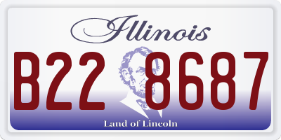IL license plate B228687