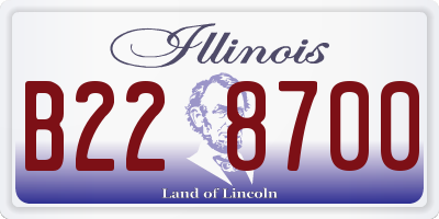 IL license plate B228700