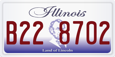 IL license plate B228702
