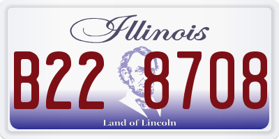 IL license plate B228708