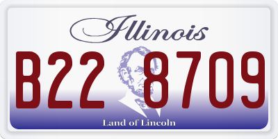 IL license plate B228709
