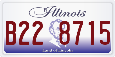 IL license plate B228715