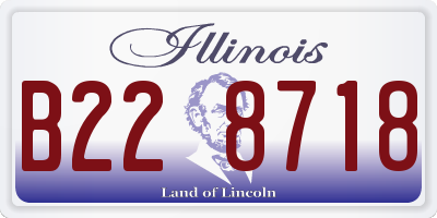 IL license plate B228718