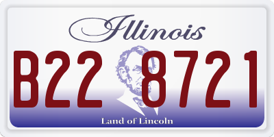 IL license plate B228721
