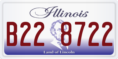IL license plate B228722