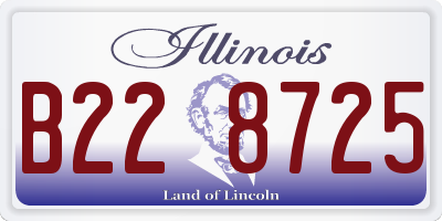IL license plate B228725