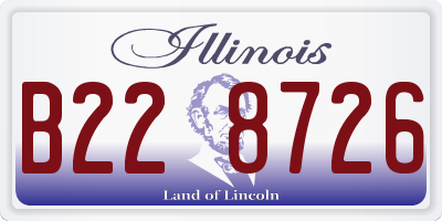 IL license plate B228726