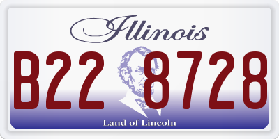 IL license plate B228728