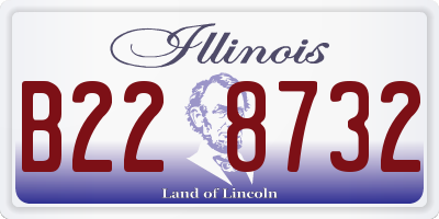 IL license plate B228732