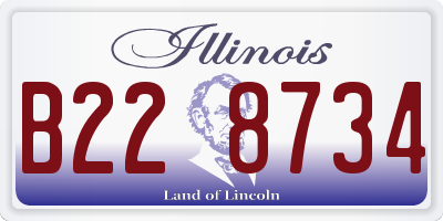 IL license plate B228734