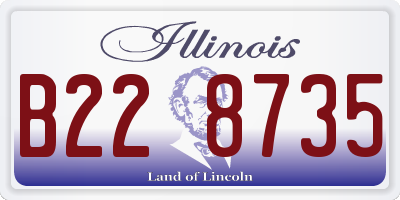 IL license plate B228735