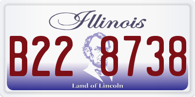 IL license plate B228738