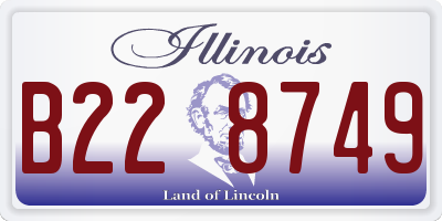 IL license plate B228749