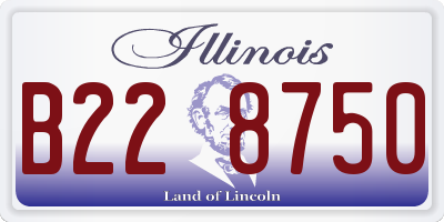 IL license plate B228750
