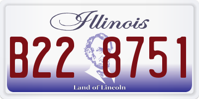 IL license plate B228751