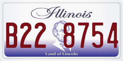 IL license plate B228754