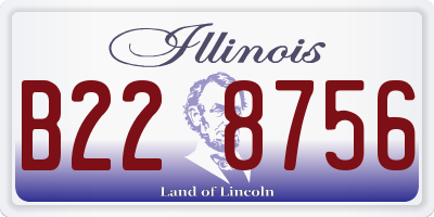 IL license plate B228756
