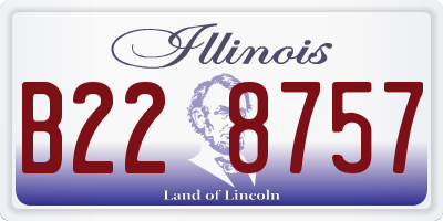IL license plate B228757