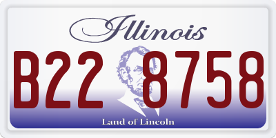 IL license plate B228758