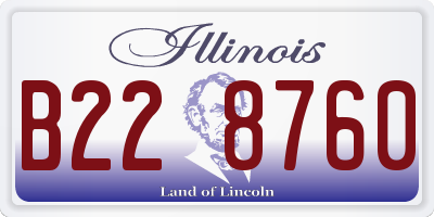 IL license plate B228760