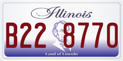 IL license plate B228770