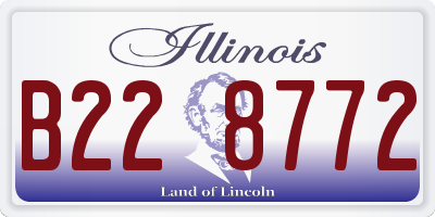 IL license plate B228772