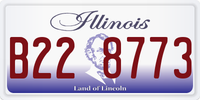 IL license plate B228773
