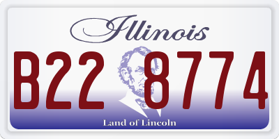 IL license plate B228774