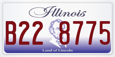 IL license plate B228775