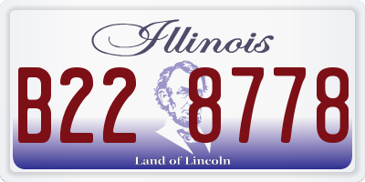 IL license plate B228778