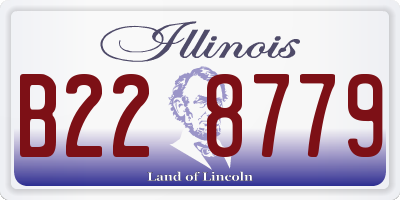 IL license plate B228779