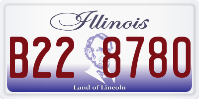 IL license plate B228780