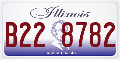 IL license plate B228782