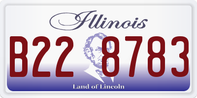 IL license plate B228783