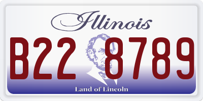IL license plate B228789