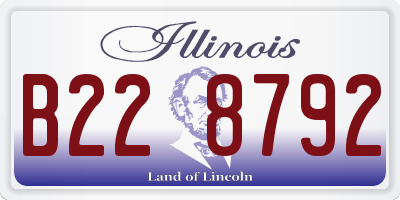 IL license plate B228792