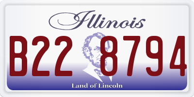 IL license plate B228794