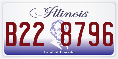 IL license plate B228796
